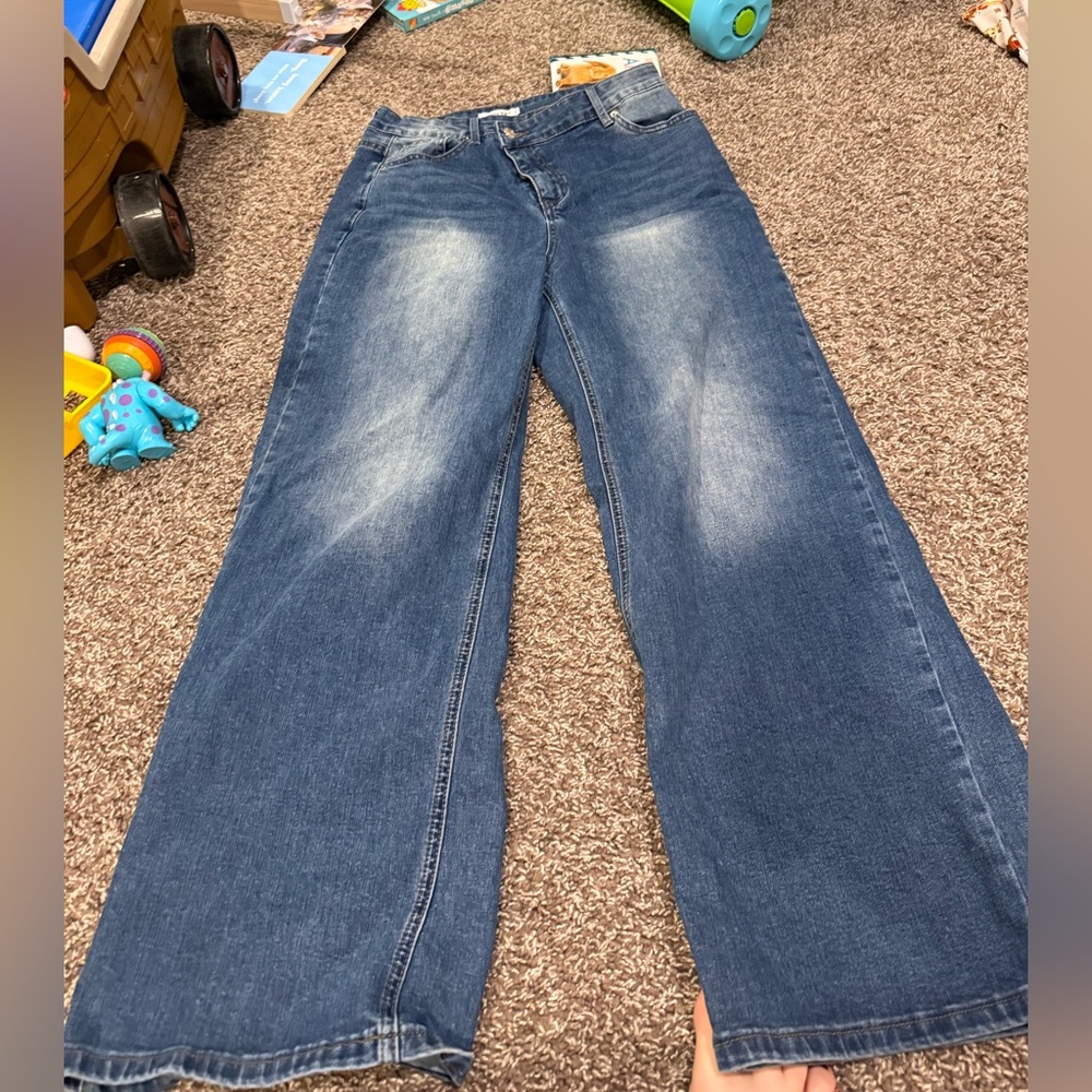 🥦Classic Blue Wide Leg Jeans for Women